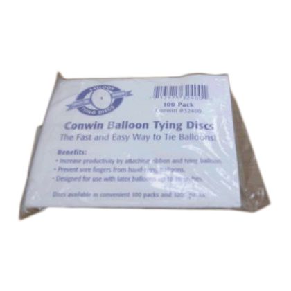 Tying Disc For Balloons, 100 Each Per Bag