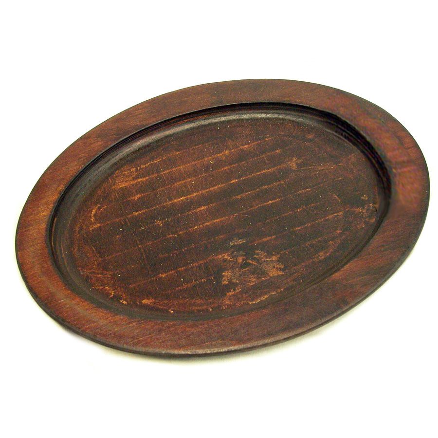 Tomlinson Oval Wood Underliner w/o Skillet Notch, Pecan Finish