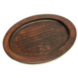 Tomlinson Oval Wood Underliner w/o Skillet Notch, Pecan Finish