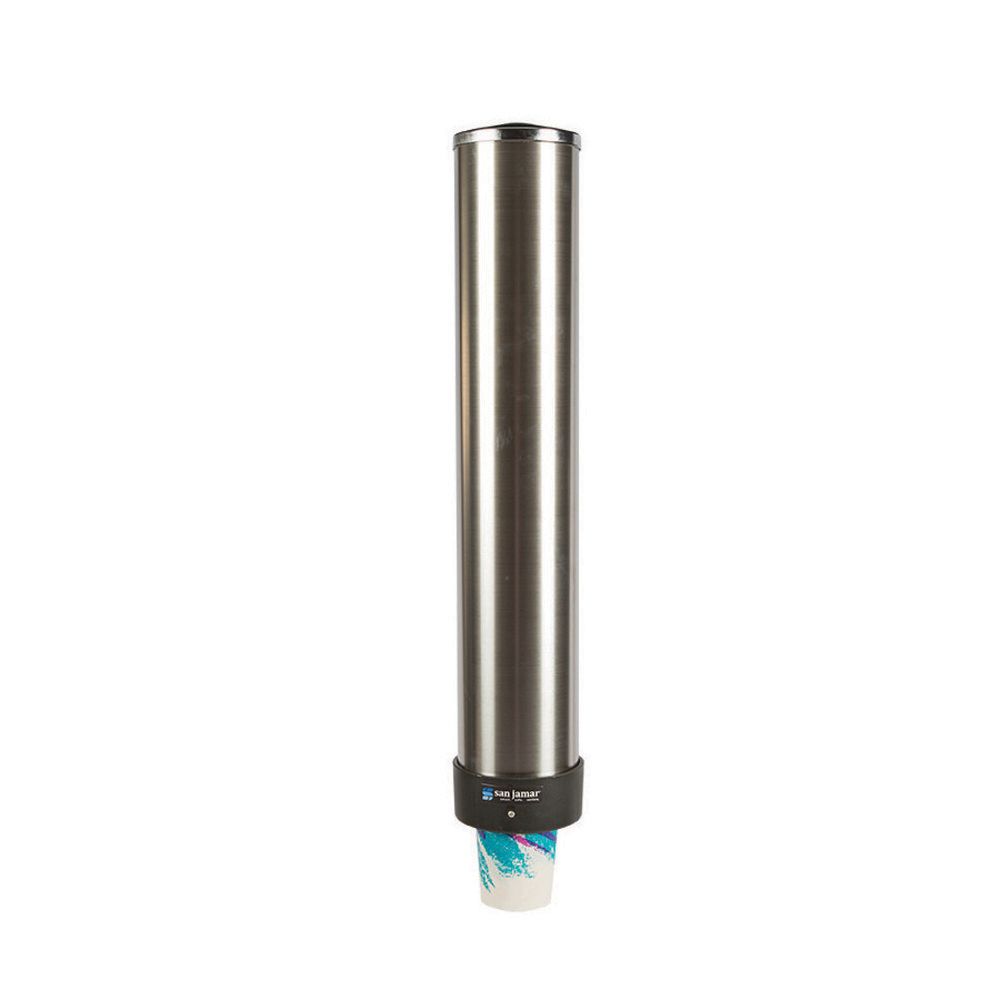 San Jamar&reg; Pull-Type Beverage Cup Dispenser for 12-24 Oz. Cups