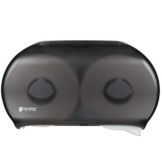 San Jamar&reg; Black Pearl Twin 9" Jumbo Bath Tissue Dispenser