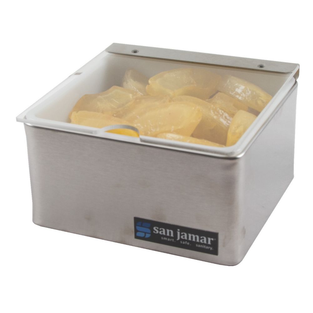 San Jamar&reg; 1-Quart Condiment Tray with Notched Lids