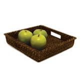 Front Of The House&reg; Brown 16" Rattan Tray