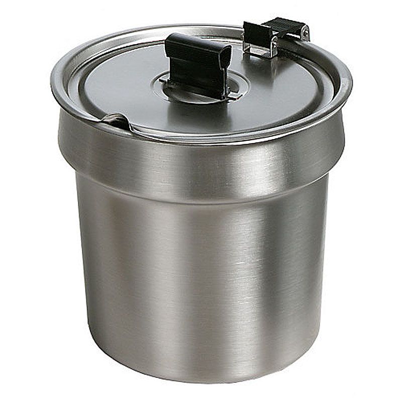 Star&reg; Mfg. Stainless Steel 4 Qt. Inset Bowl w/ Hinged Lid