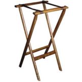 Old Dominion Walnut Finish Hardwood 30-1/2" H Molded Tray Stand