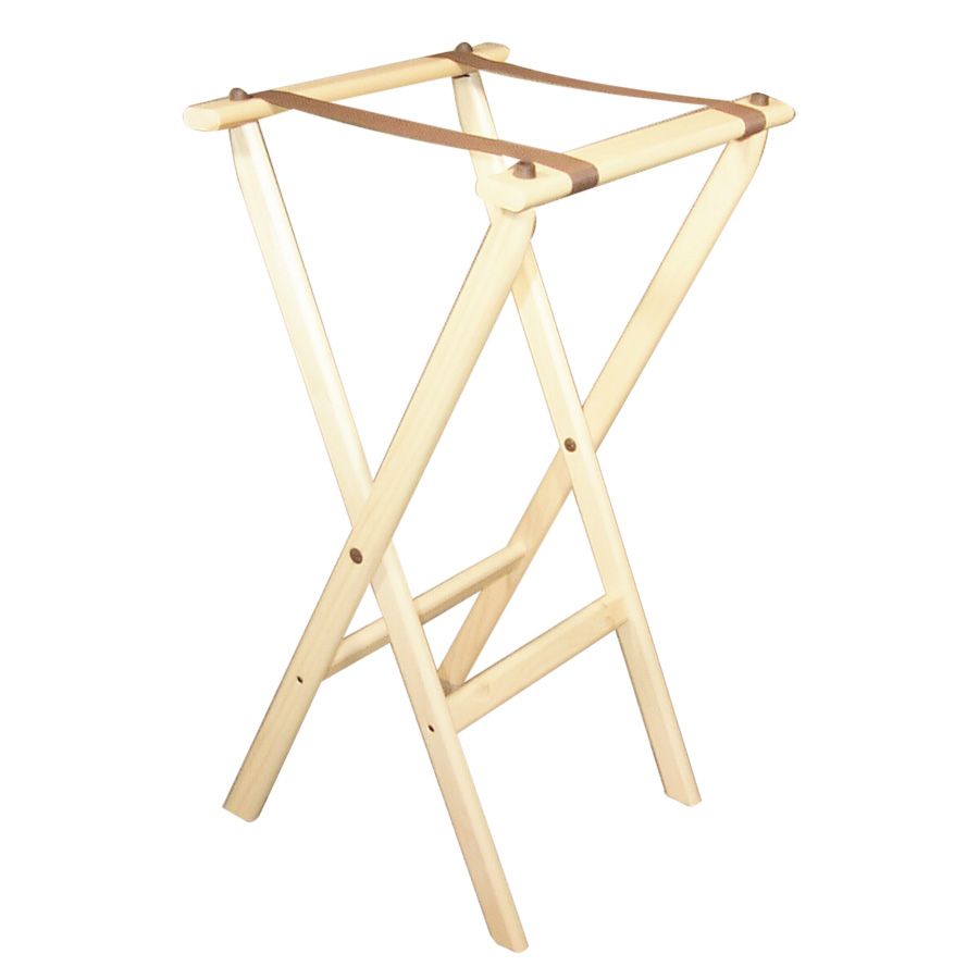 Old Dominion Natural Oak Finish Wood 30-1/4"H Molded Tray Stand