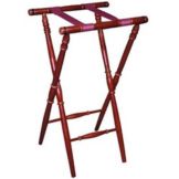 Old Dominion Mahogany Finish Hardwood 30-1/4"H Turned Tray Stand