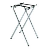 Central Specialties 31"H Deluxe Chrome Tubular Steel Tray Stand