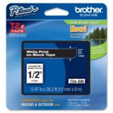White on Black Tape Cassette for PT340 / PT540, 1/2"