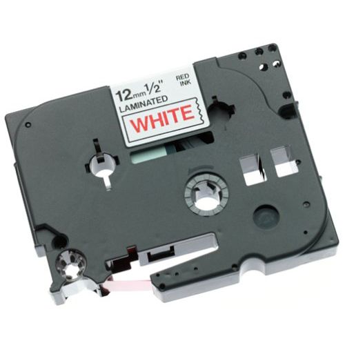 Red on White Tape Cassette for PT340 / PT540, 1/2"