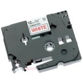 Red on White Tape Cassette for PT340 / PT540, 1/2"