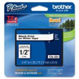 Black on White Tape Cassette for PT340 / PT540, 1/2"