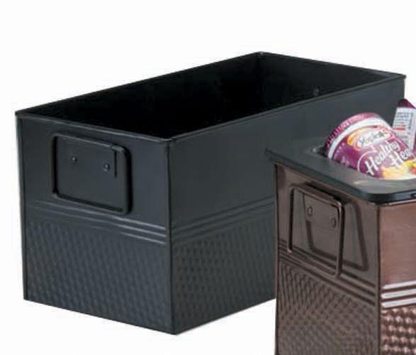 American Metalcraft Black Hammered Metal Third-Size Beverage Tub