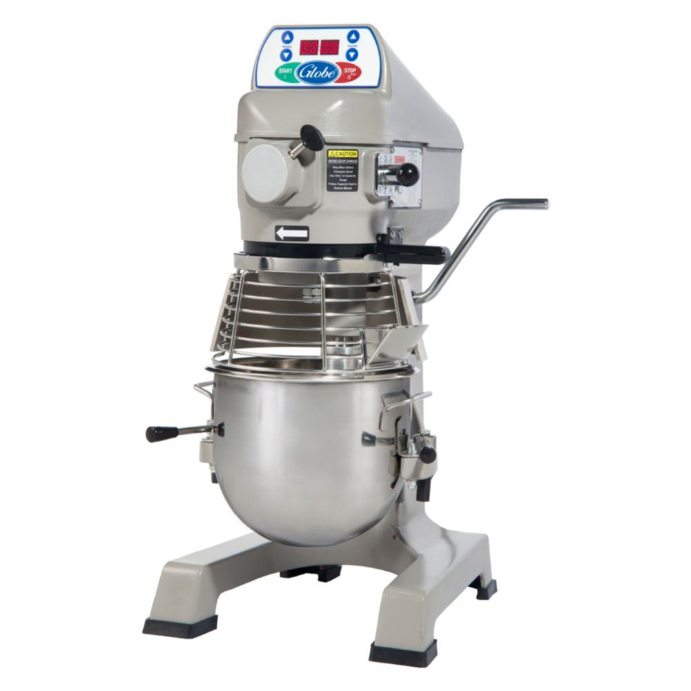 Globe Food 3-Speed 10 Qt Planetary Mixer w/ Built-in Ingredient Chute