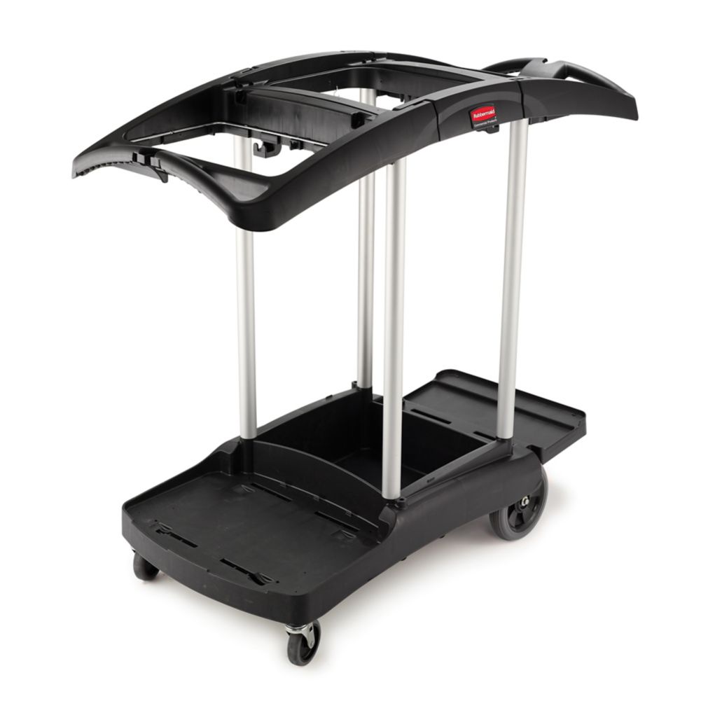 Rubbermaid&reg; High Capacity Black Janitor Cart