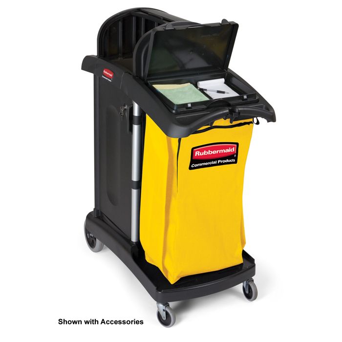 Rubbermaid&reg; High Capacity Black Janitor Cart
