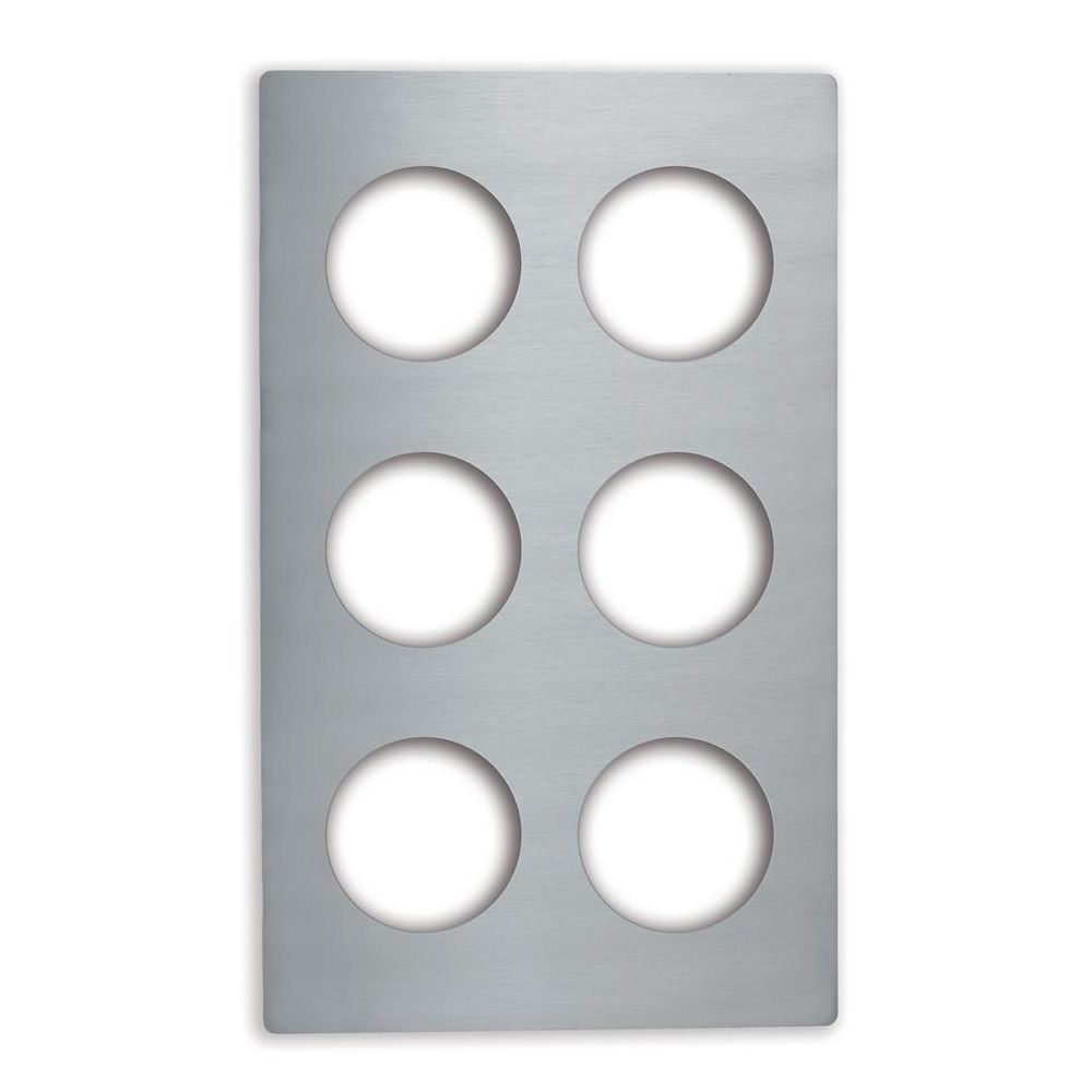 Vollrath Miramar&trade; S/S Template for 6 Bain Maries