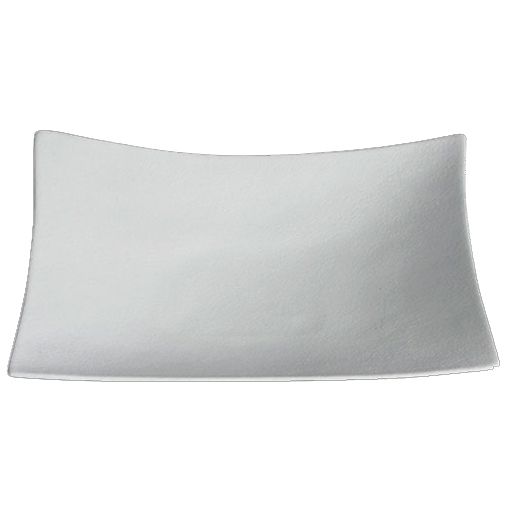 Bugambilia Solid White Resin Coated XXL 338.25 Oz Square Fruit Bowl