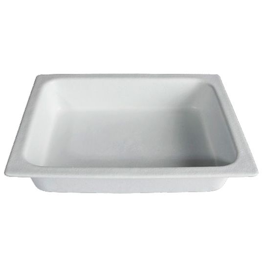 Bugambilia White Resin Coated Half Size Food Pan