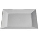 White Coated Square Platter, 17-3/4 x 17-3/4"