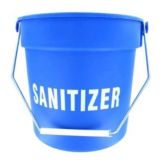 Blue Plastic Imprinted 10 Qt Bucket
