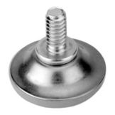 Plastic Table Base Glide W/Cushion, 1-1/8"  Diameter