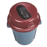 San Jamar&reg; KatchAll&reg; 44-Gallon Burgundy Flatware Retriever