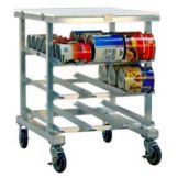 Counter Height Can Storage Rack w/ Poly Work Top