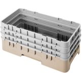 Cambro Camrack&reg; Half Size Base Rack w/ 3 Extenders, Beige