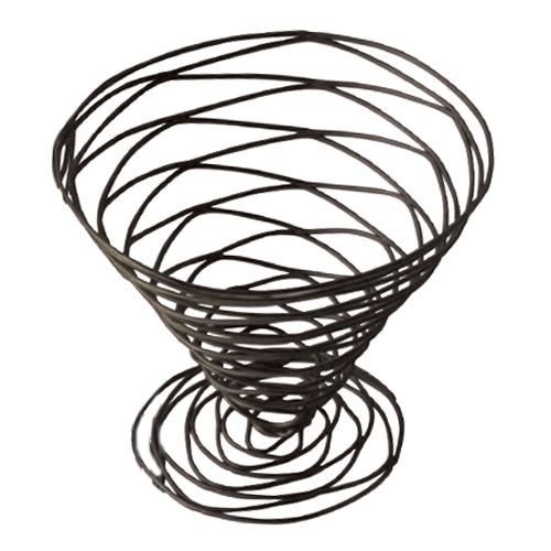 American Metalcraft Black 7" Birdnest Wire Basket