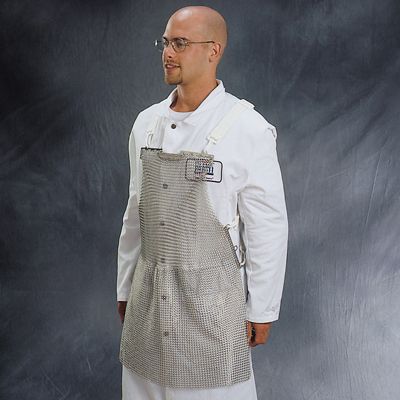 S/S 7mm Ring Mesh Apron, 22" x 34"