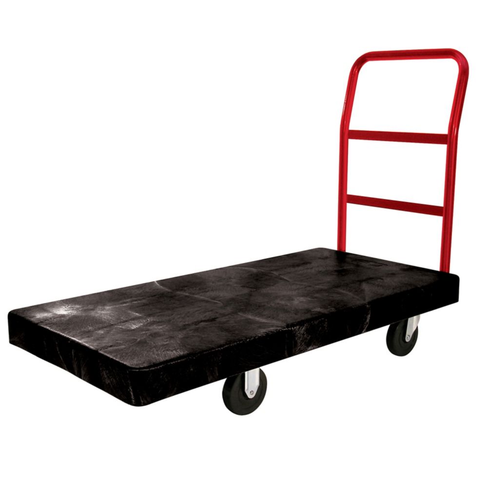 Rubbermaid Black 1-Handle Heavy Duty Platform Truck, 48 x 24