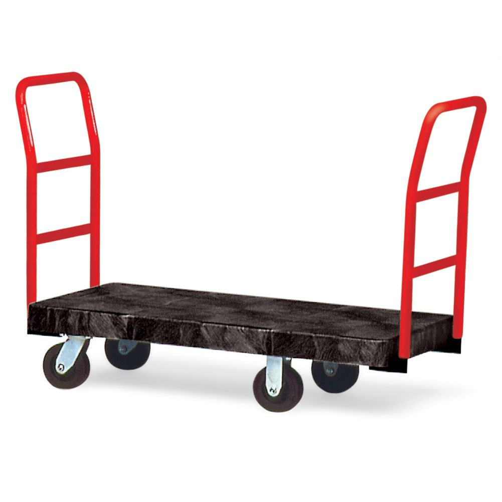 Rubbermaid Black 2-Handle Standard Duty Platform Truck, 48 x 24