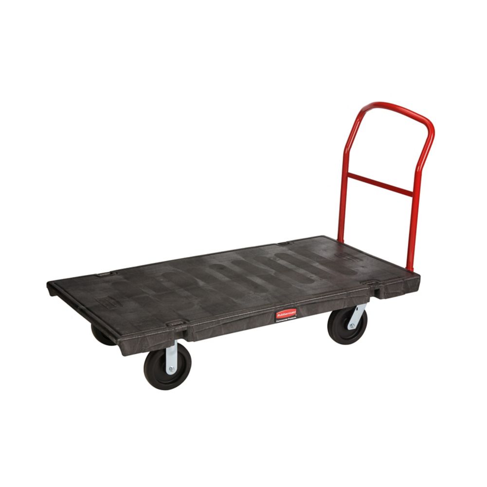 Rubbermaid Black 1-Handle Standard Duty Platform Truck, 60 x 30