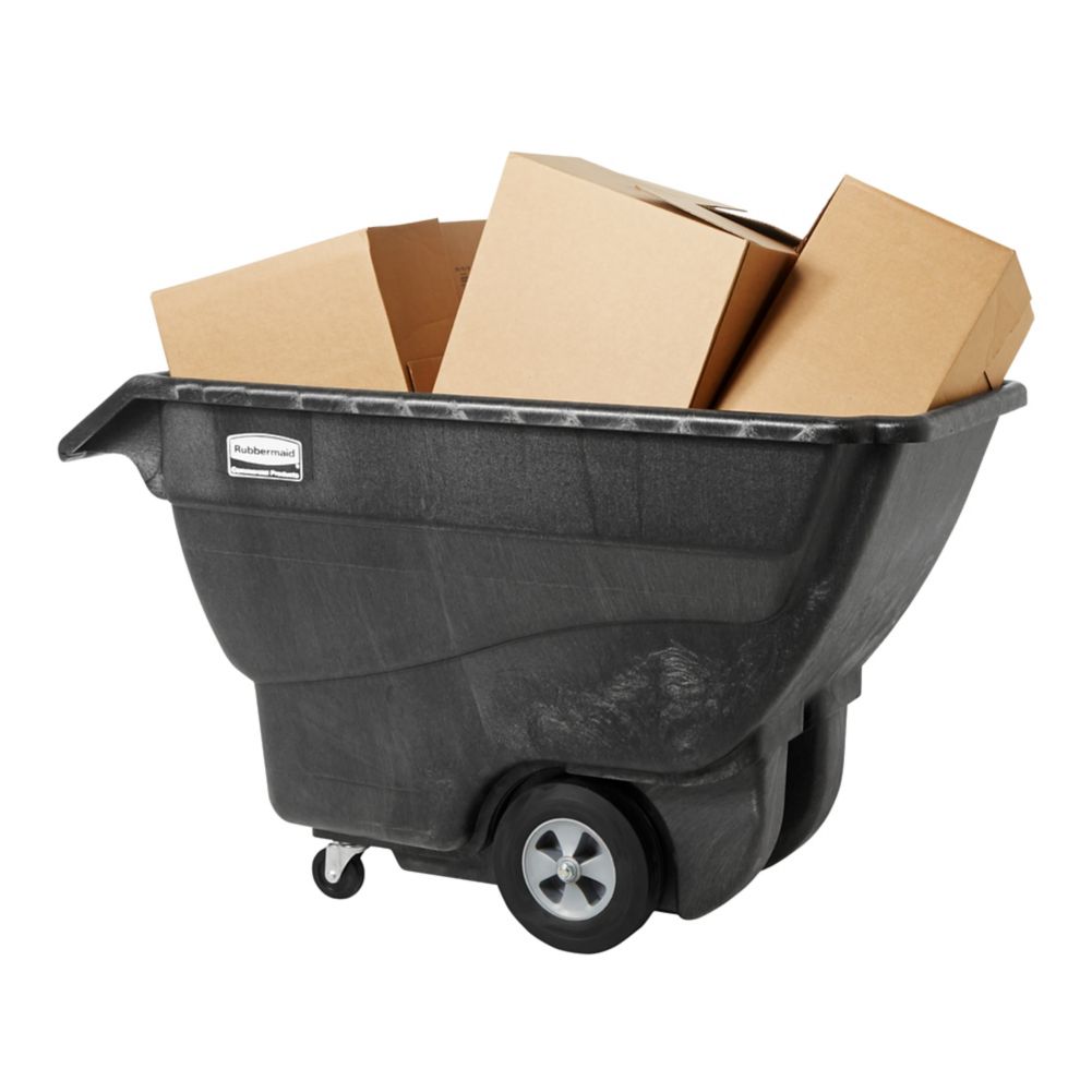 Rubbermaid Black Structural Foam Standard Duty 3/4 cu yd Tilt Truck