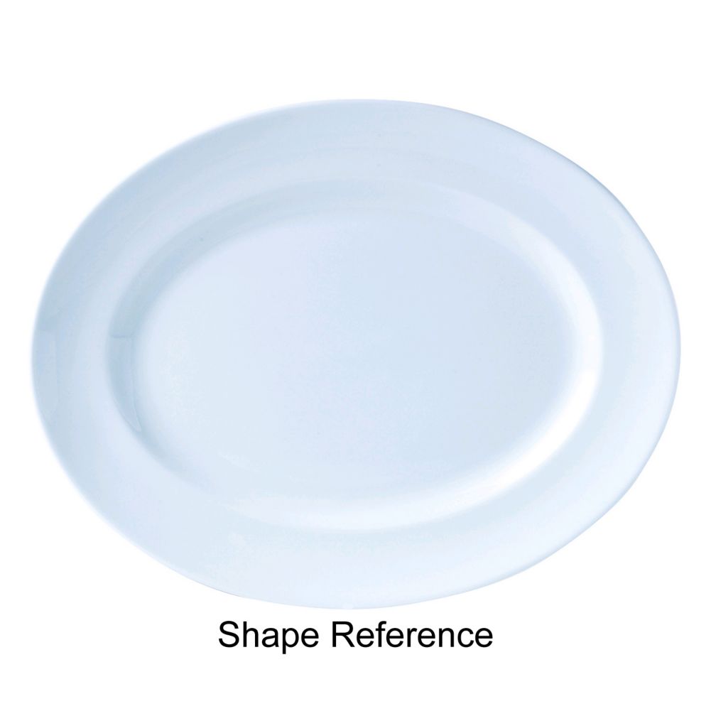 Steelite Distinction No. 7 Vogue White 13 x 10-1/4" Oval Platter