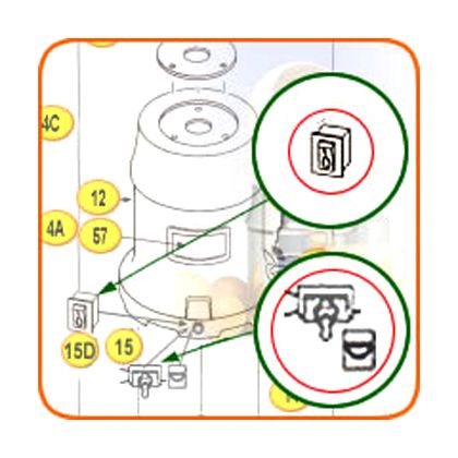 Sunkist&reg; Main Rocker Switch with Seal for Commercial Juicer