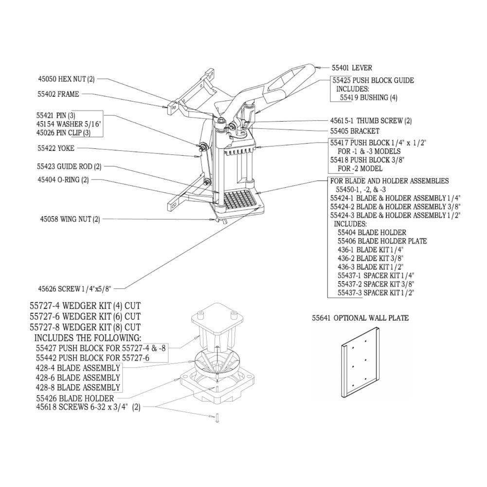NEMCO&trade; Table Mount PowerKut Ribbon Fry Cutter