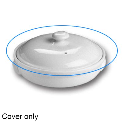 Hall&reg; China White Cover for 24 Oz. Shallow Casserole #2175
