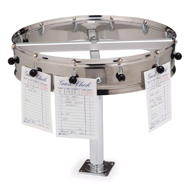 Carlisle&reg; 12 Clip Counter Mount Stainless Steel Order Wheel
