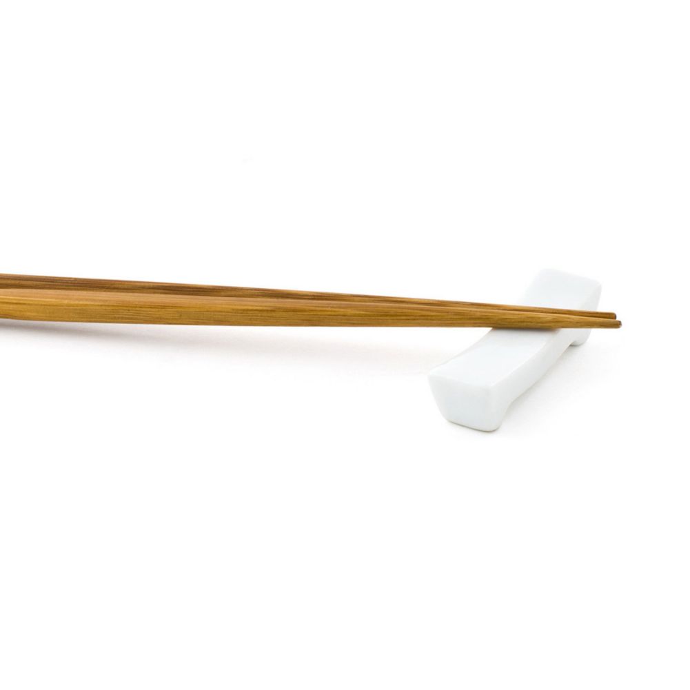 Front Of The House&reg; Porcelain White Chopstick / Knife Rest