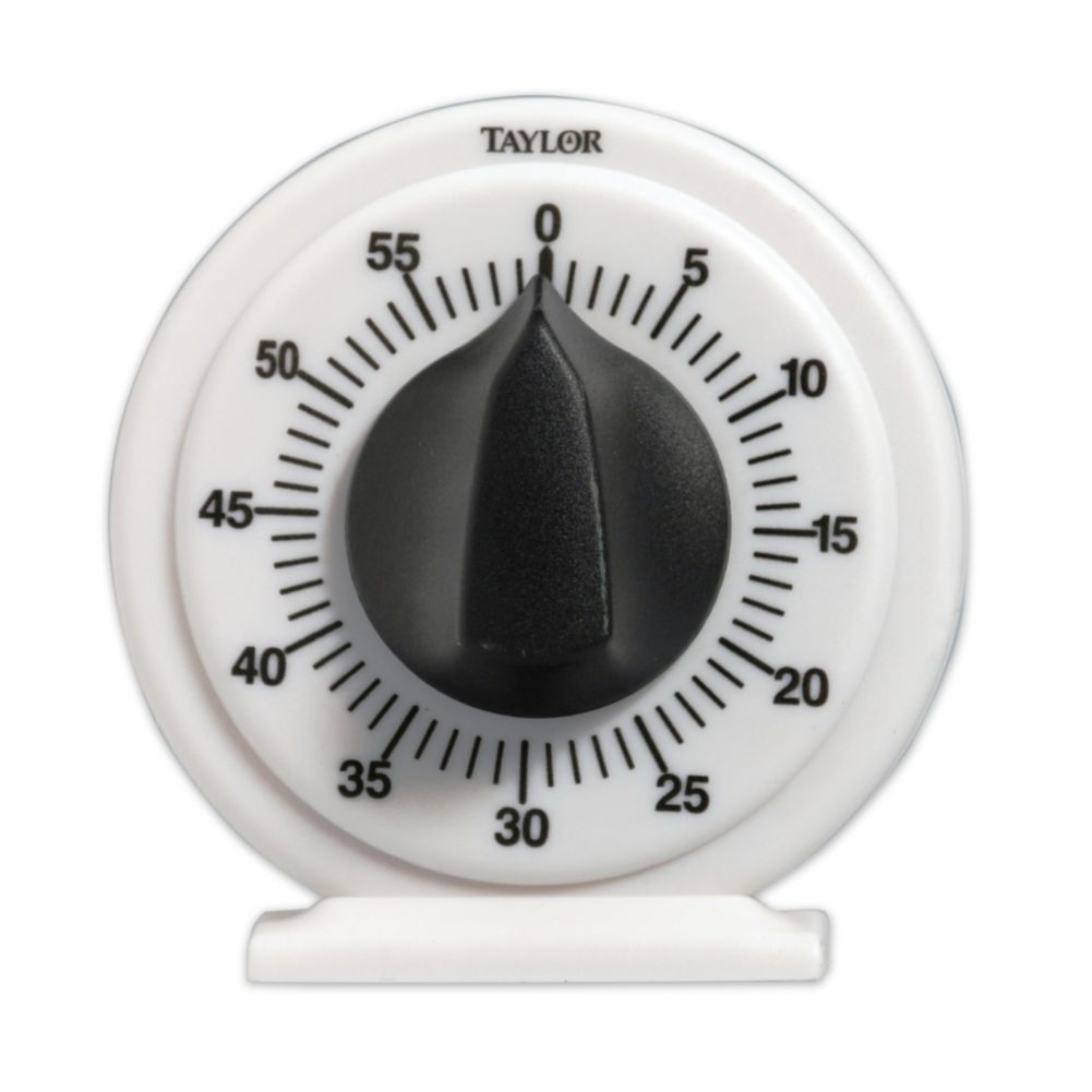 Taylor&reg; Precision White Mechanical 60 Minute Timer