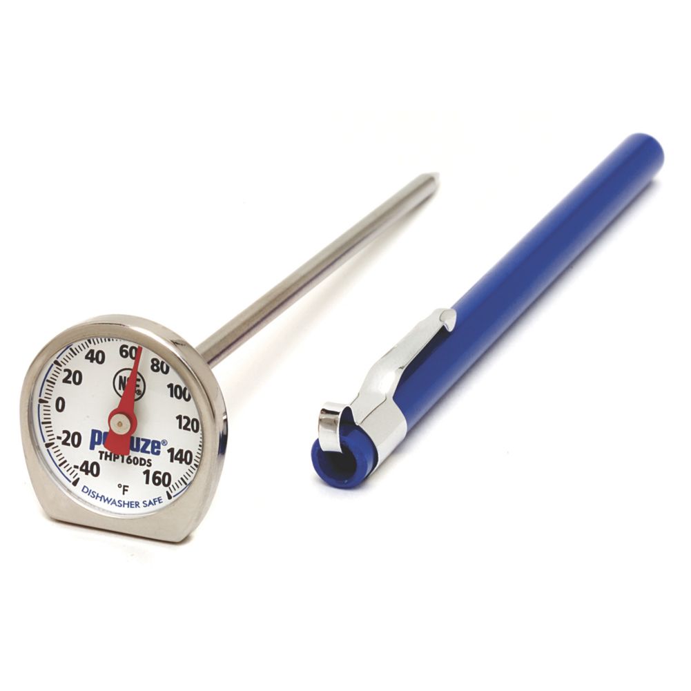Pelouze&reg; Dishwasher Safe S/S -40-160&deg;F Pocket Thermometer