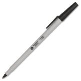 BIC&reg; Stic&reg; Round Long Lasting Black Medium Ball Point Pen