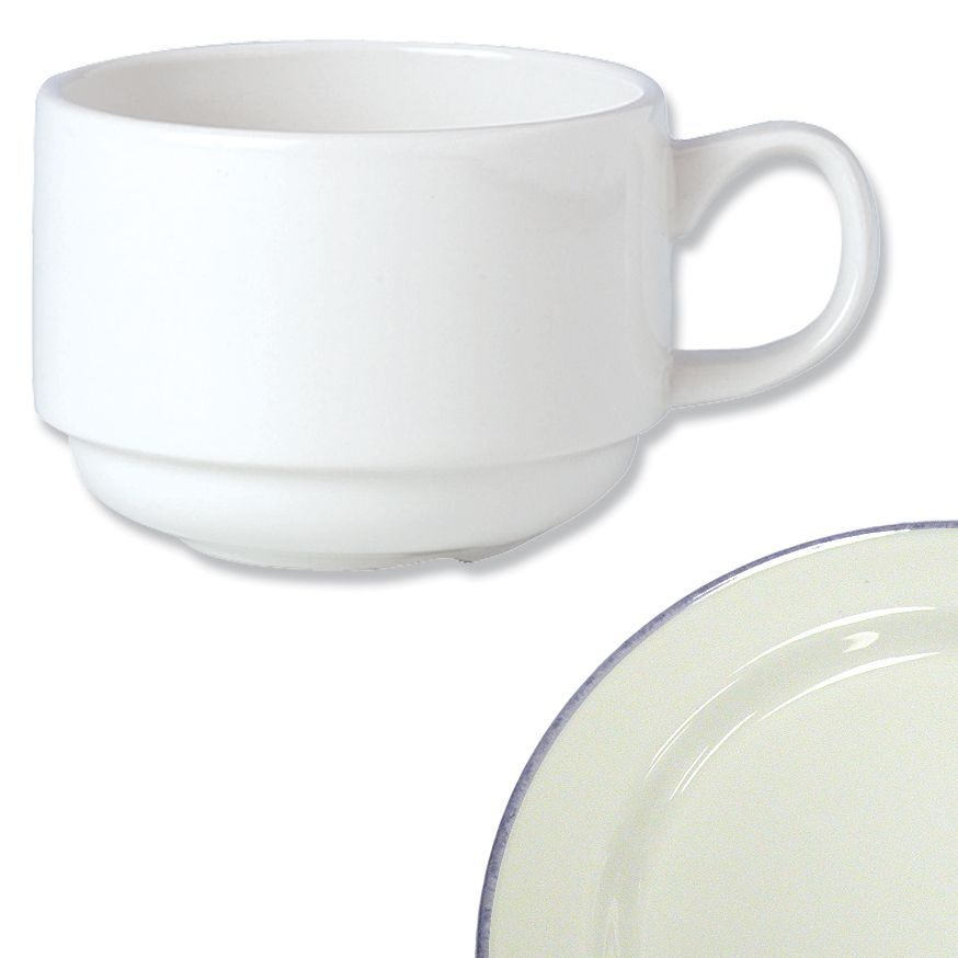 Steelite Simplicity Blue Dapple 7 Oz Slimline Stacking Cup