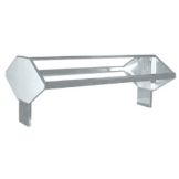 Randell&reg; 36" Dual Sided Adjustable Height Glass Buffet Shelf