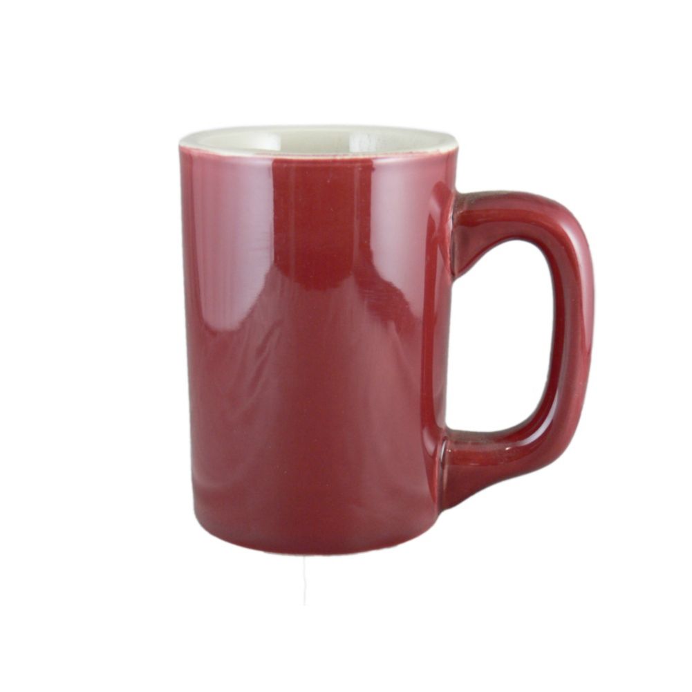 Vertex&reg; Vista Collection 11 Oz Burgundy / White Log Home Mug