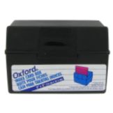 Black Plastic Card File, 3" x 5"