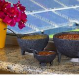 Bugambilia Small Molcajete, Granite Black
