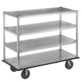Aluminum 4-Shelf Queen Mary Cart, 62" x 28" x 66"